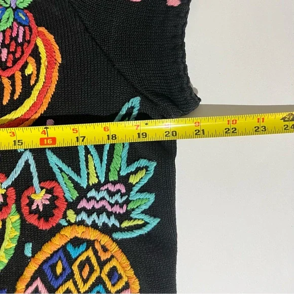 Michael Simon Authentic Vintage Cardigan with Colorful Embroidery - Picture 7 of 8